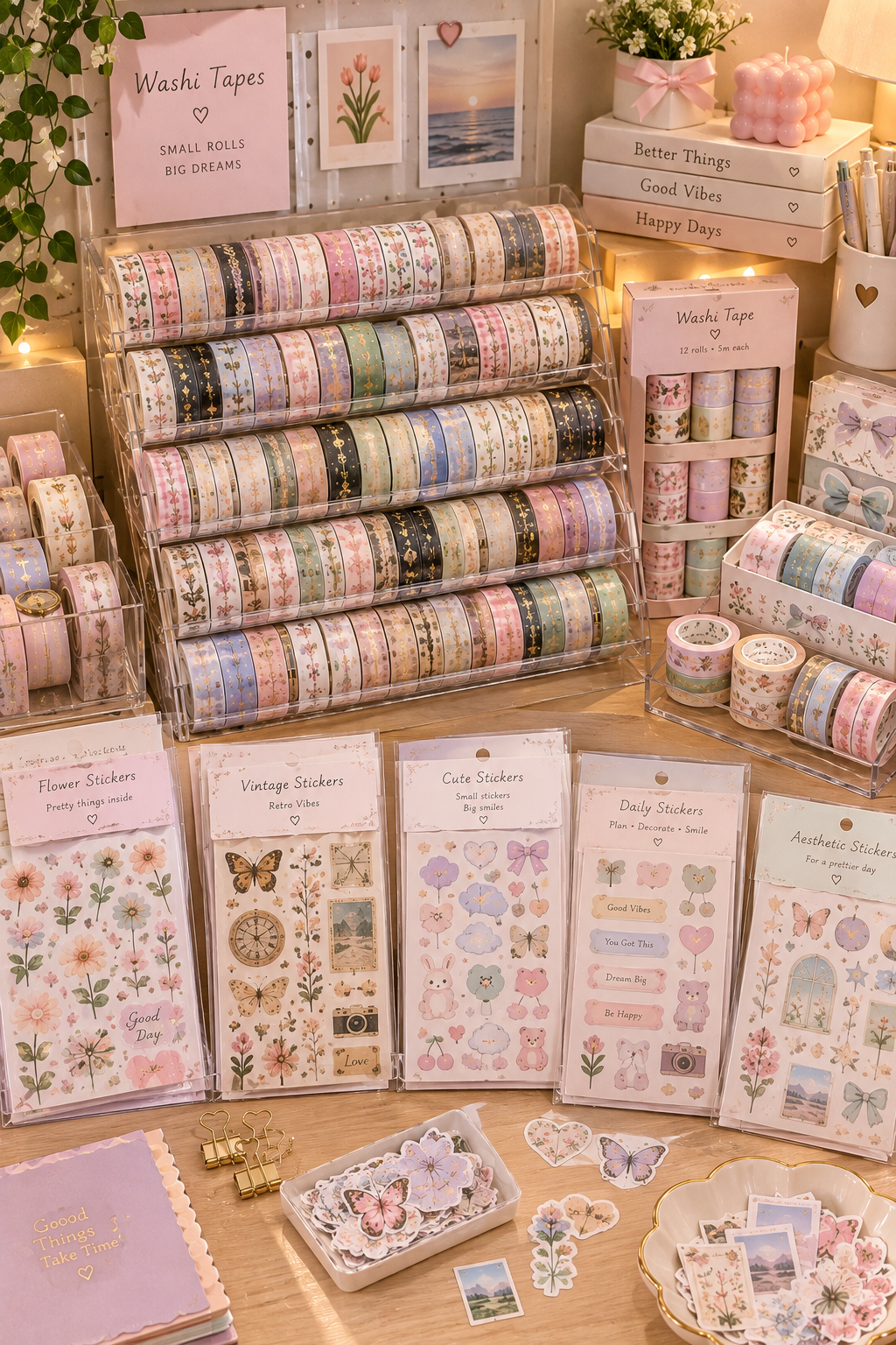 Elegant washi tapes & stickers