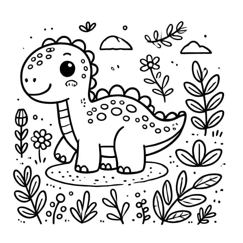 Baby Dinosaurs Coloring Book