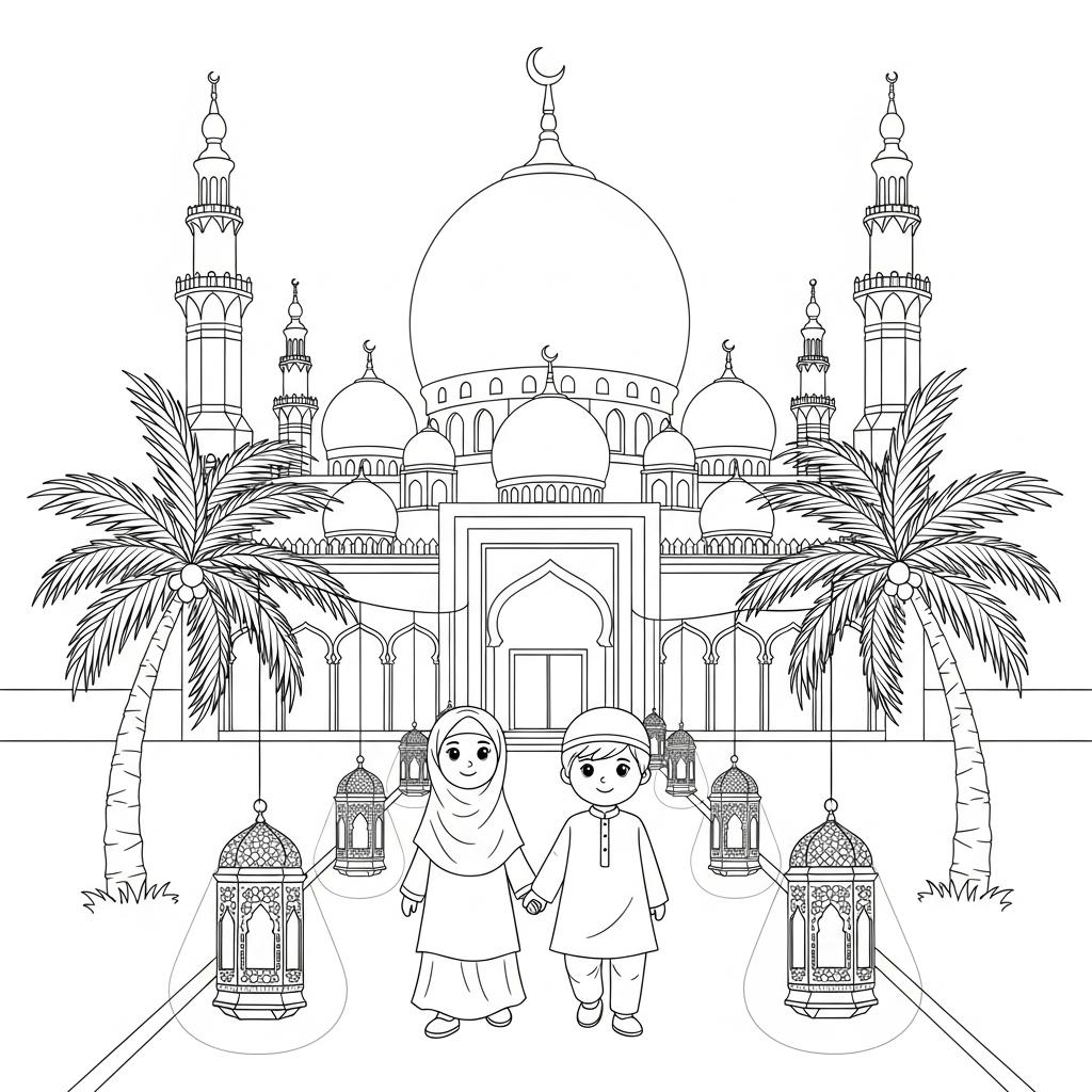 Islamic Coloring Book
