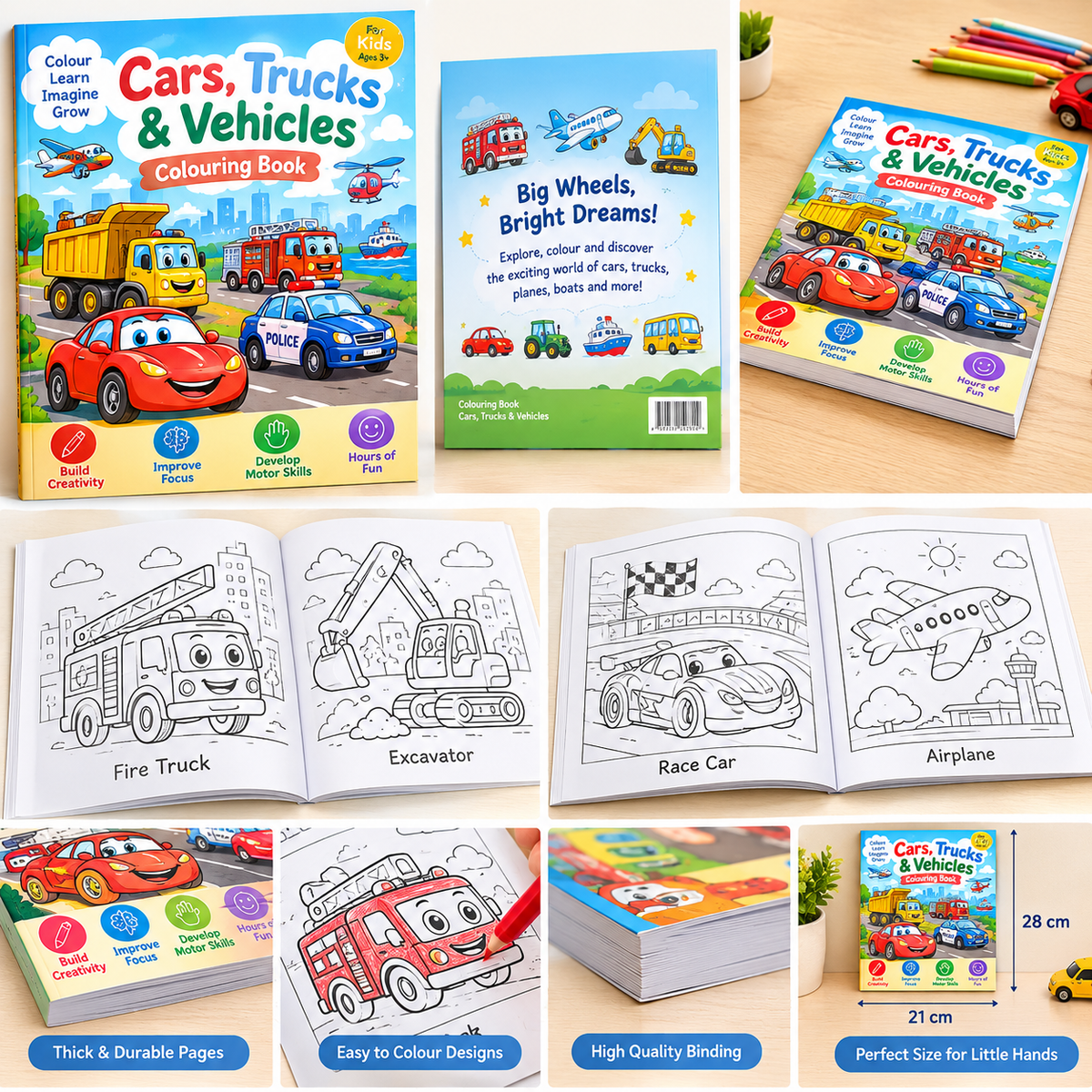 Car Truck and Vehicle Coloring