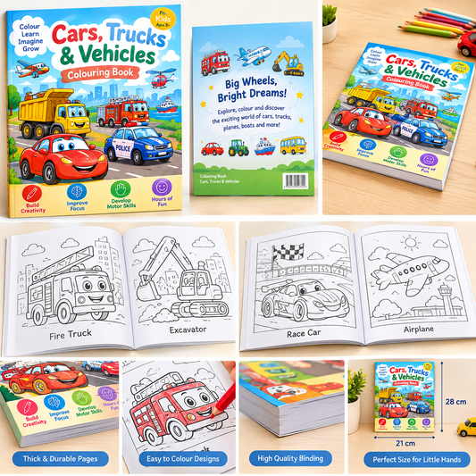 Car Truck and Vehicle Coloring