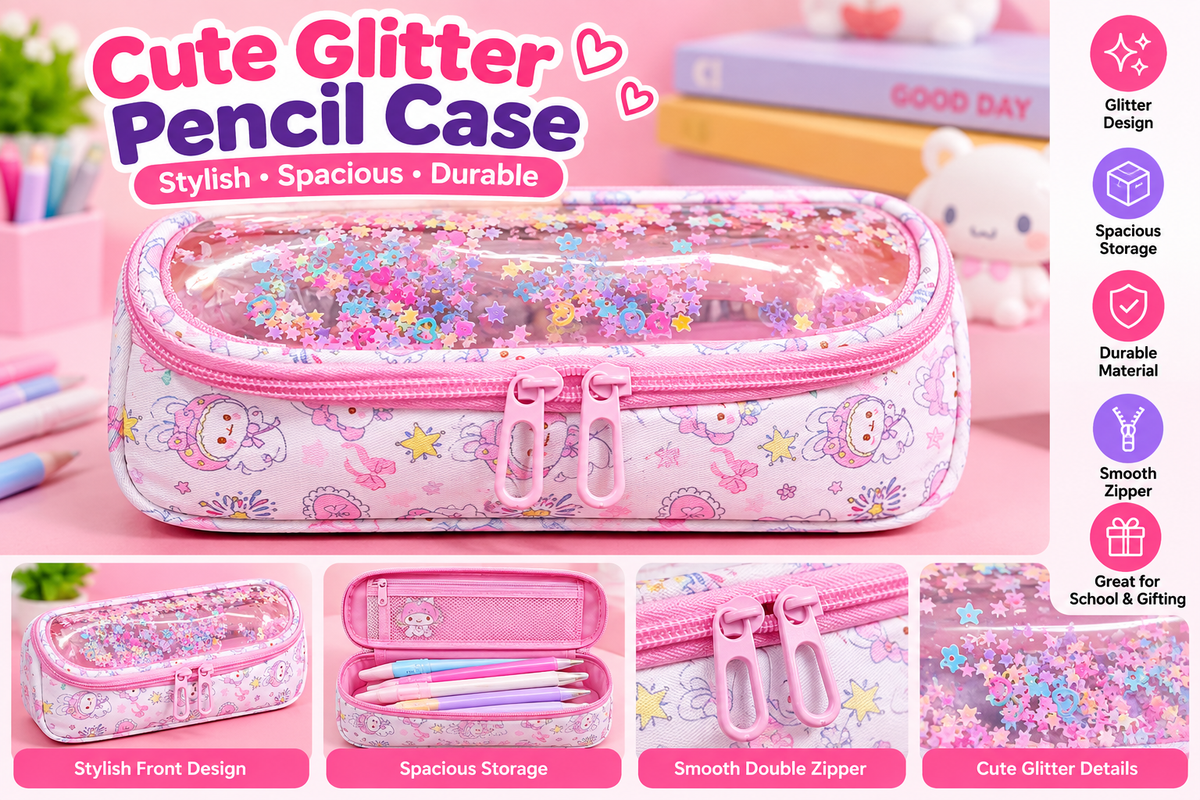 Cute Glitter pencil case